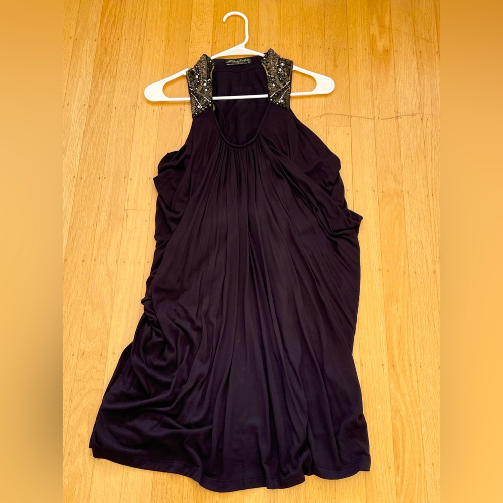 Brown jersey Allsaints dress with sequins